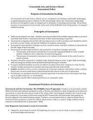 Crosswinds Assessment Policy - East Metro Integration District 6067