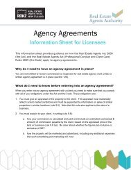 Agency Agreements - Real Estate Agents Authority