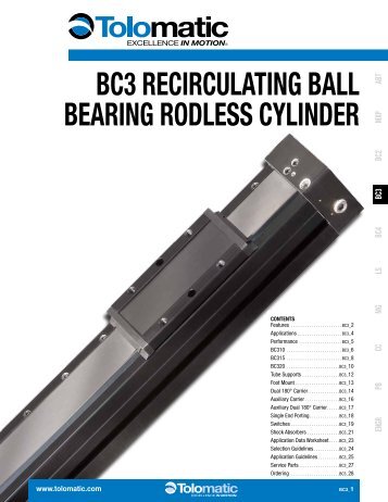 BC3 ReCiRCulating Ball BeaRing Rodless CylindeR