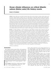 Ocean climate influences on critical Atlantic salmon (Salmo salar ...