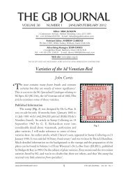 Volume 50 Number 1 - Great Britain Philatelic Society