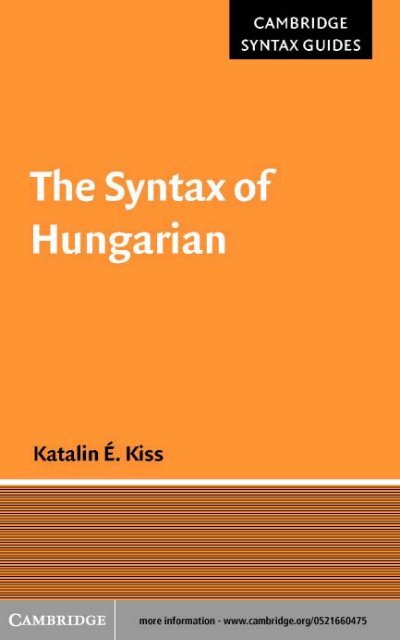 Hungarian syntax.pdf - Cryptm.org