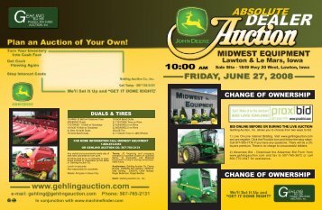 change of ownership - Gehling Auction