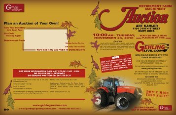 printable flyer #1 (pdf format) - Gehling Auction