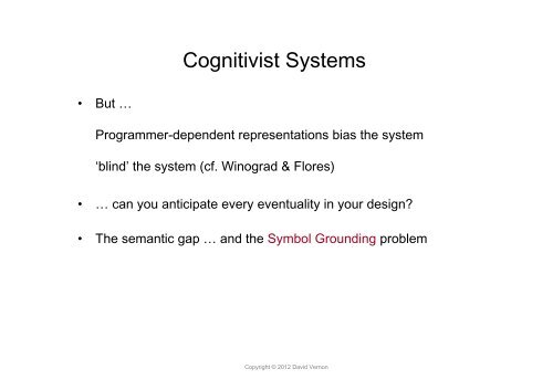 Lecture 2: Paradigms of Cognitive Science - David Vernon