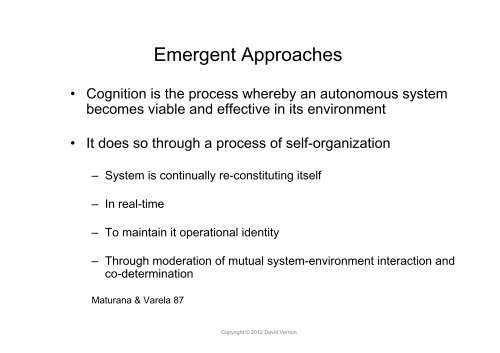 Lecture 2: Paradigms of Cognitive Science - David Vernon