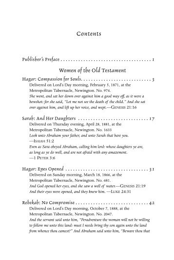 Table of contents - Discount Bible