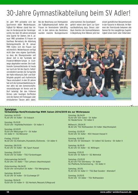 Der Adler Weidenhausen Stadionzeitung 5. Ausgabe