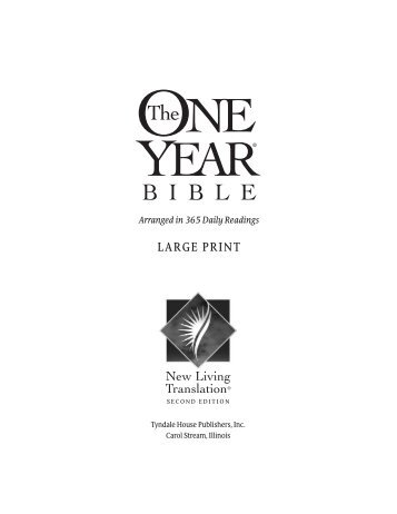 The One Year Bible, Large Print edition - Tyndale House Publishers