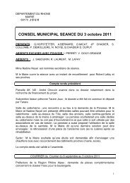 CONSEIL MUNICIPAL SEANCE DU 3 octobre 2011 - Joux