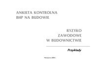 ankieta kontrolna bhp na budowie ryzyko zawodowe w budownictwie