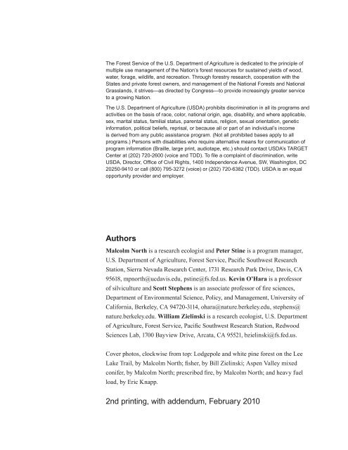 An Ecosystem Management Strategy for Sierran Mixed-Conifer Forests