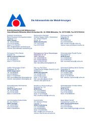 Die Adressenliste der Metall-Innungen - Kreishandwerkerschaft ...