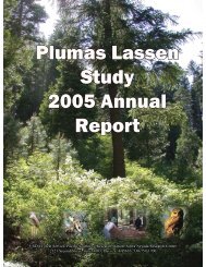 Plumas Lassen Study 2005 Annual Report - USDA Forest Service