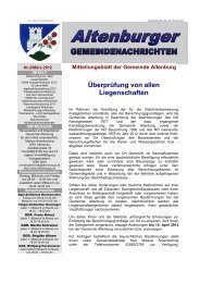 Überprüfung von allen Liegenschaften - Altenburg