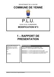 Rapport de prÃ©sentation PLU - Mairie de Yenne