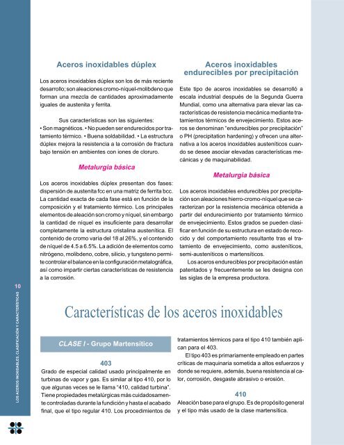 Características y Clasificación de los Aceros Inoxidables - iminox