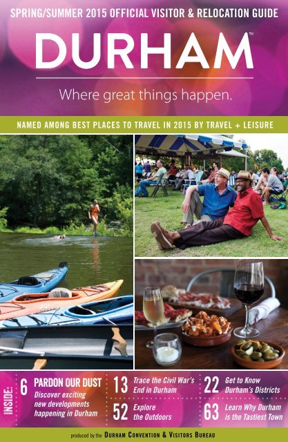 Durham Spring/Summer 2015 Official Visitor & Relocation Guide