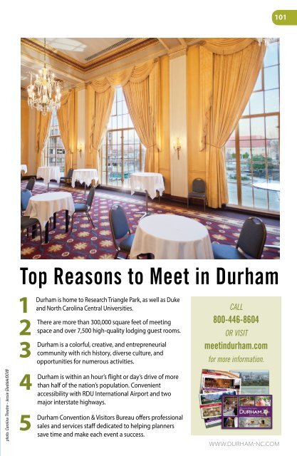 Durham Spring/Summer 2015 Official Visitor & Relocation Guide