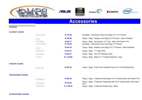 Accessories - Komps Technologies CC