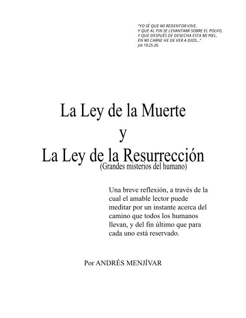 La ley de la muerte - iglededios.org