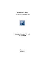 VÃ½roÄnÃ¡ sprÃ¡va VirologickÃ©ho Ãºstavu SAV 2006 [PDF] - VirologickÃ½ ...