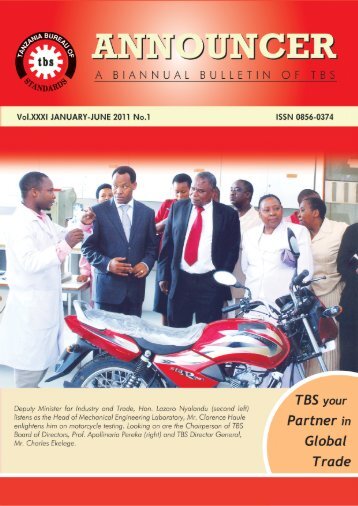 Announcer | January - June 2011 - Tanzania Bureau of Standards