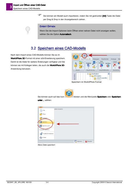 Schulungsunterlagen Schulungsunterlagen WorkXPlore 3D ...