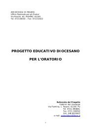 progetto educativo diocesano per l'oratorio - Arcidiocesi di Pesaro