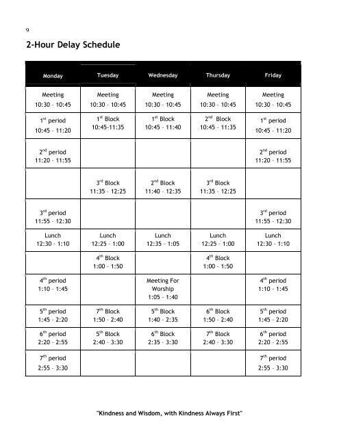 Parent & Student Handbook, 2013-2014 - Tandem Friends School