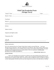 International Trip Permission Form - Tandem Friends School