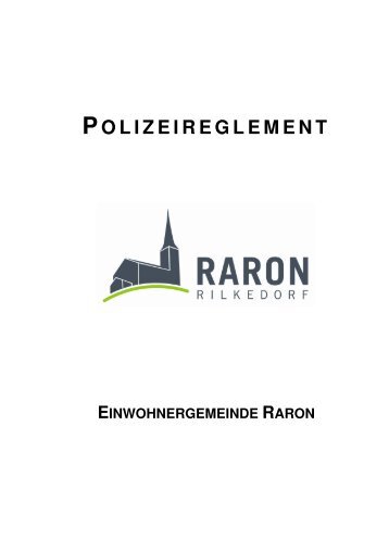 Polizeireglement der Gemeinde Raron _formatiert