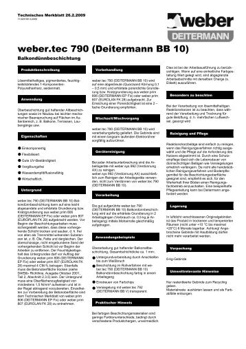weber.tec 790 (Deitermann BB 10) - Saint-Gobain Weber GmbH