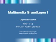 Multimedia Grundlagen I - Organisatorisches