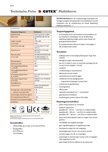 Technische Fiche Multitherm - Wonen en natuur