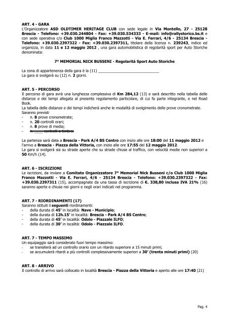 Regulations - ACI Sport Italia