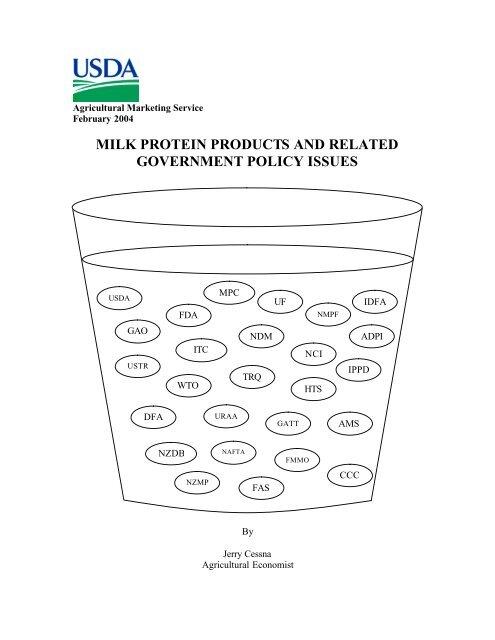 Milk Protein Products and Related Government Policy Issues