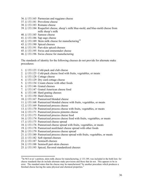 Milk Protein Products and Related Government Policy Issues