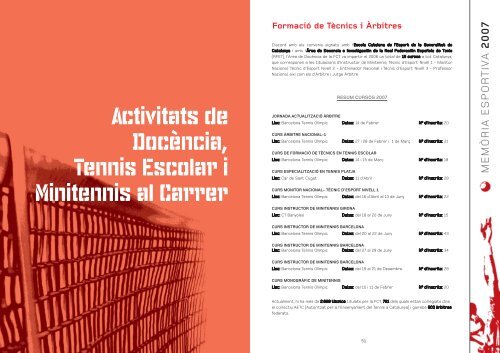 Descargar Memoria 2007 - FederaciÃ³ Catalana de Tennis