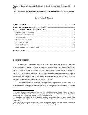 Las Ventajas del Arbitraje Internacional: Una Perspectiva Ecuatoriana