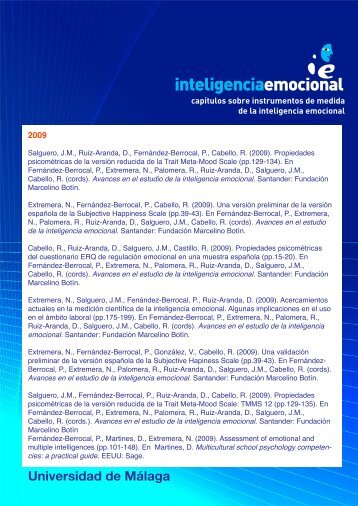 CapÃ­tulos sobre instrumentos de medida de inteligencia emocional