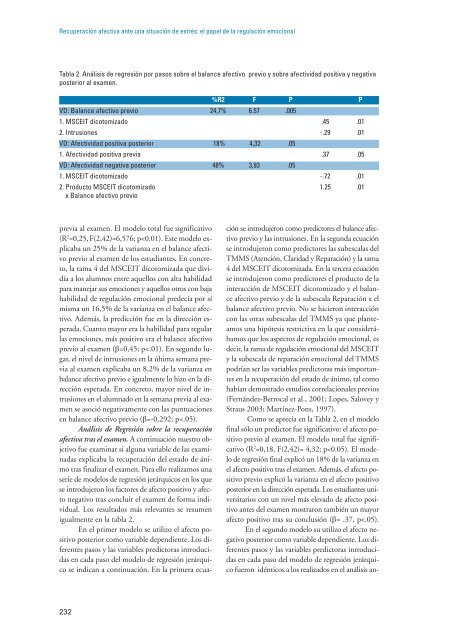 Avances en el estudio de la Inteligencia Emocional