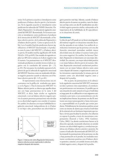 Avances en el estudio de la Inteligencia Emocional