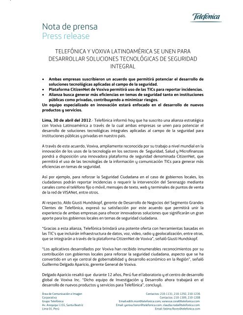 nota de prensa en pÃ¡gina nueva (PDF 58 KB) - Sala de prensa