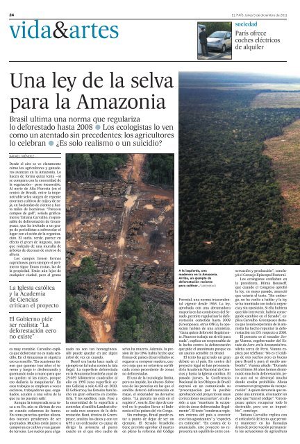 Una ley de la selva para la Amazonia. Tasa de desforestaciÃ³n de la ...