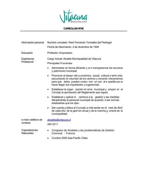 documento - Municipalidad de Vitacura