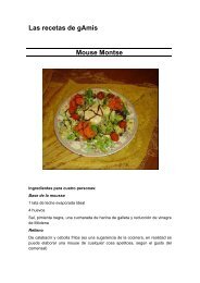 Las recetas de gAmis Mouse Montse