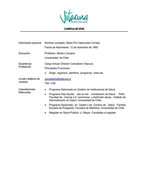 documento - Municipalidad de Vitacura