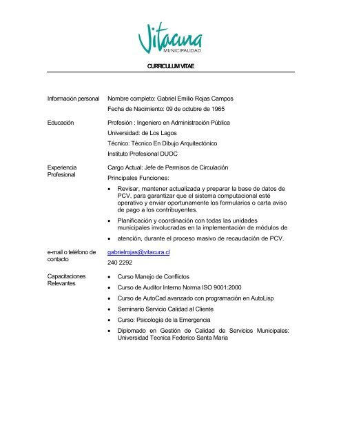 documento - Municipalidad de Vitacura