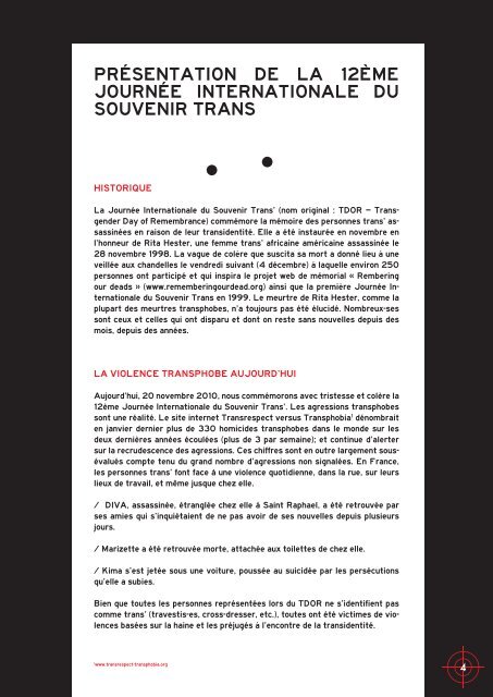 du Souvenir tranS' - Act Up-Paris